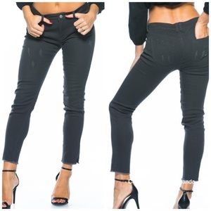 Love Me Dress Distressed Cropped Ankle Pants